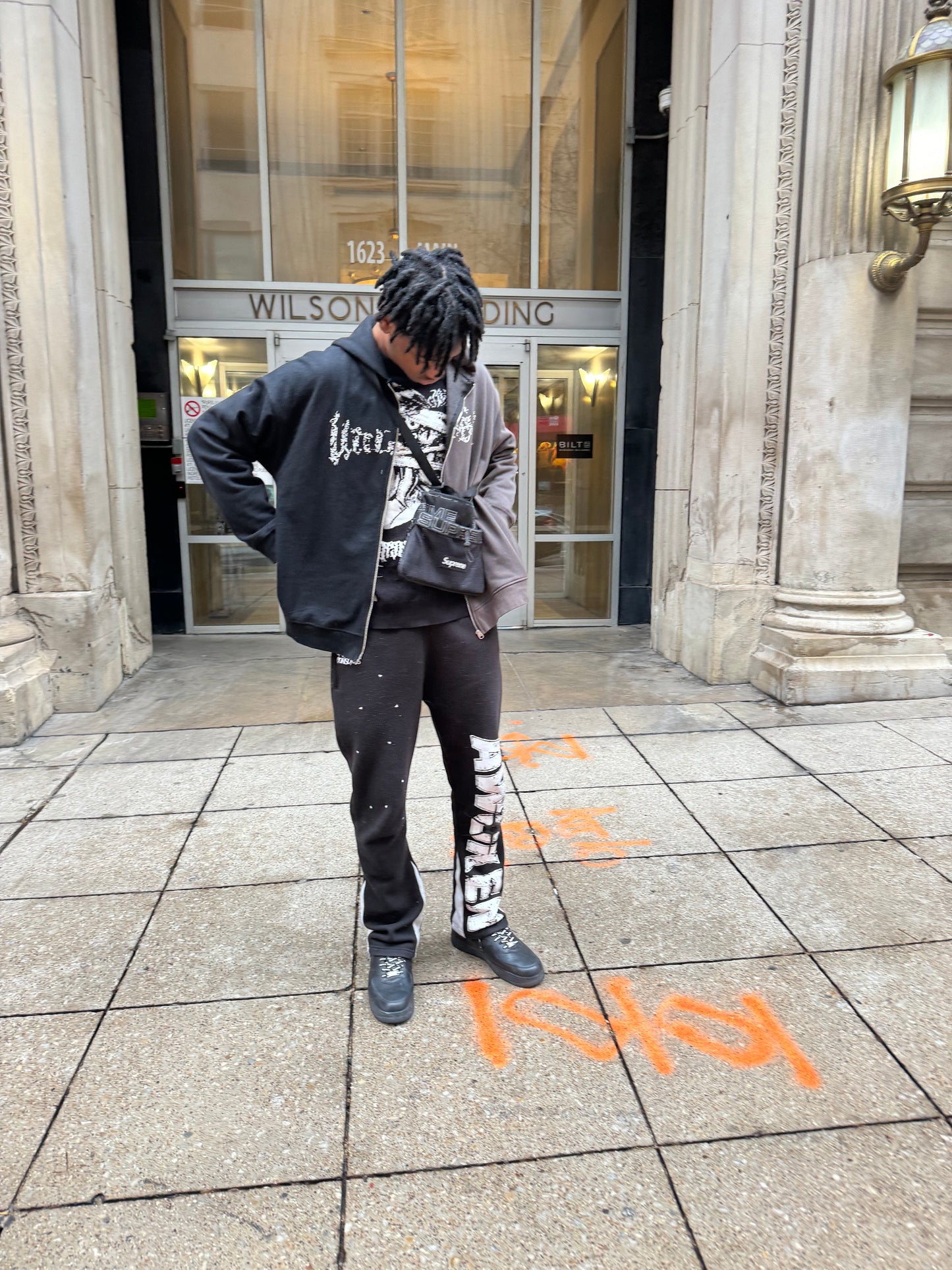 Awoken Flared Sweats Black