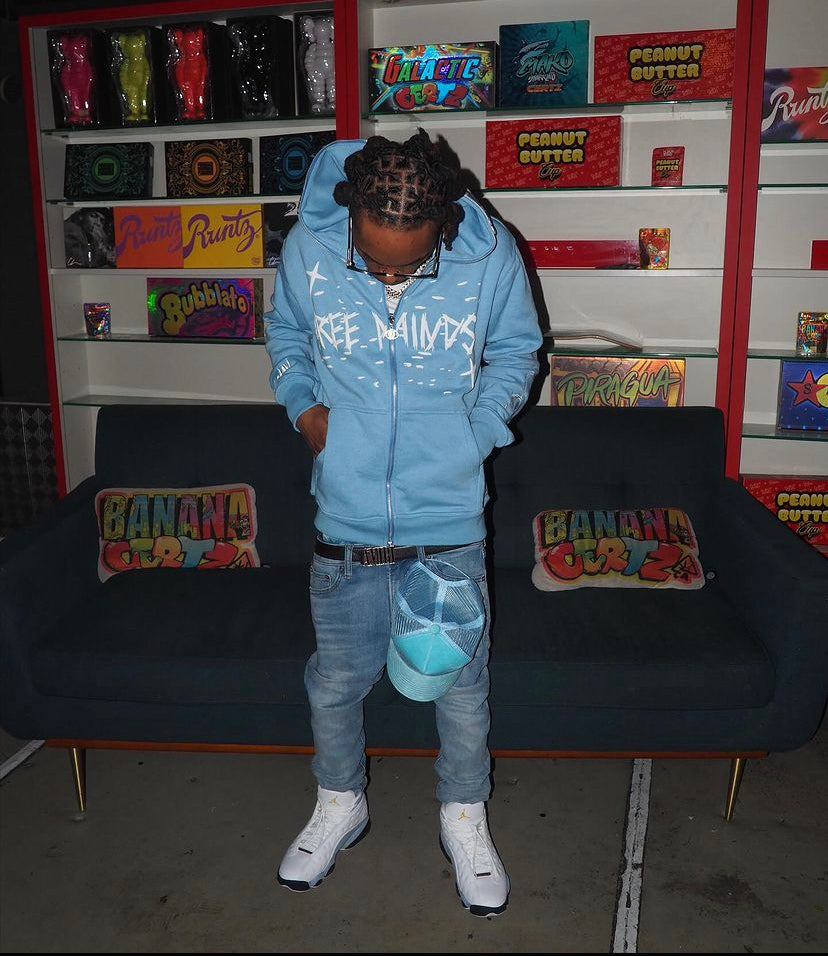 Free Minds Full Zip Baby Blue