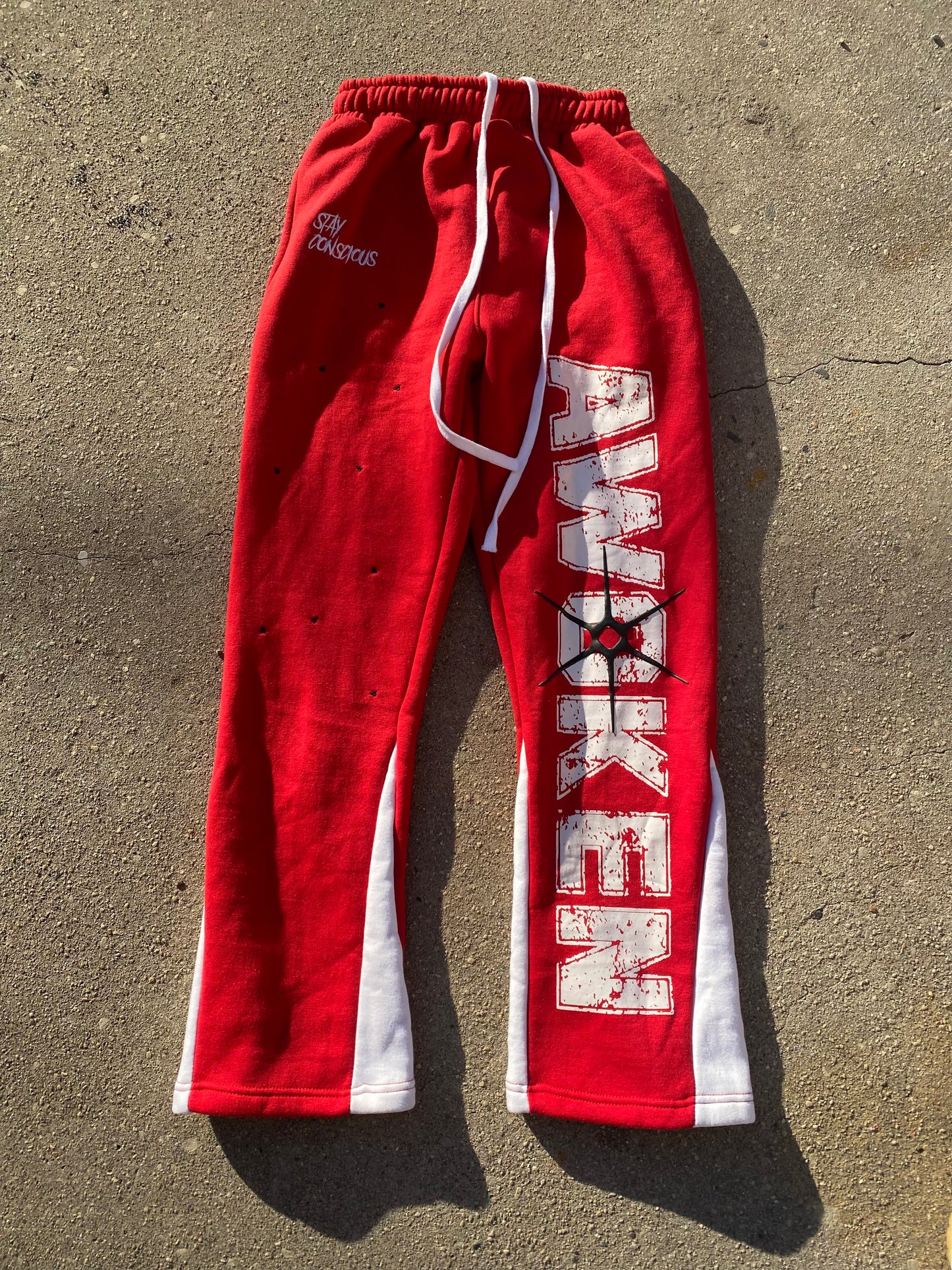 Awoken Flared Sweats Red